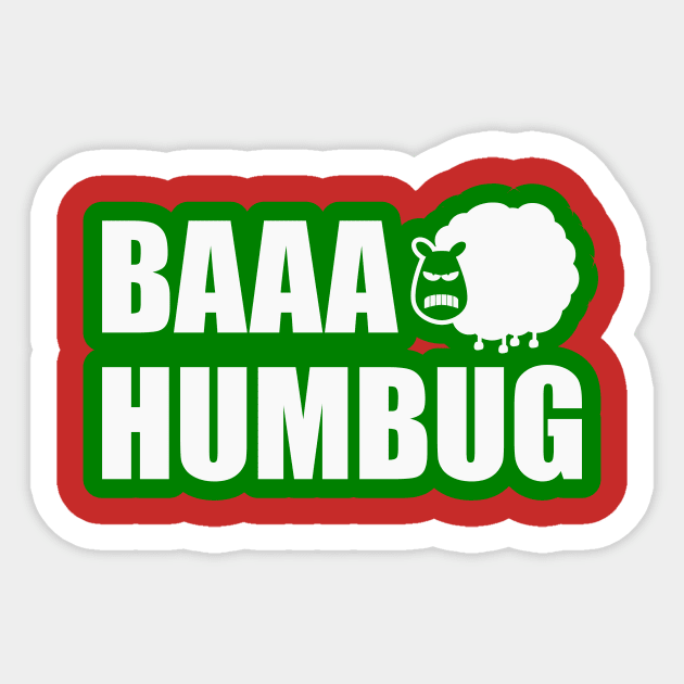 Baaa Humbug! Sticker by focodesigns